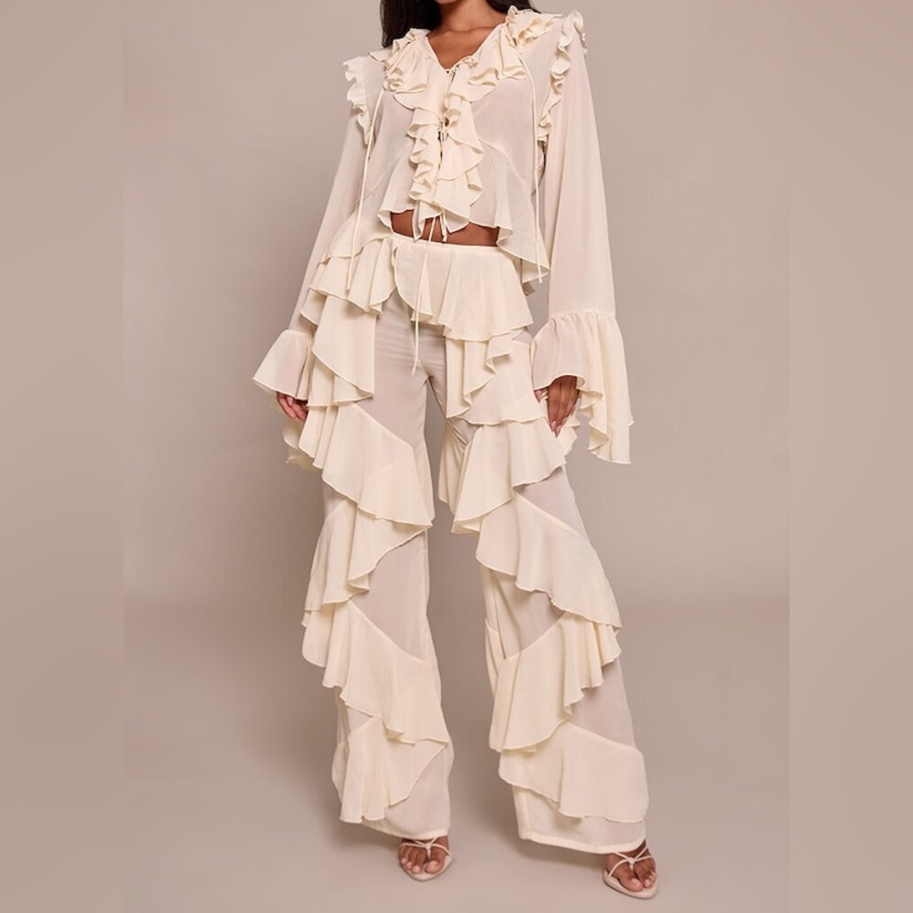 2PCs Ruffled Pant Set - Picture 6 of 11